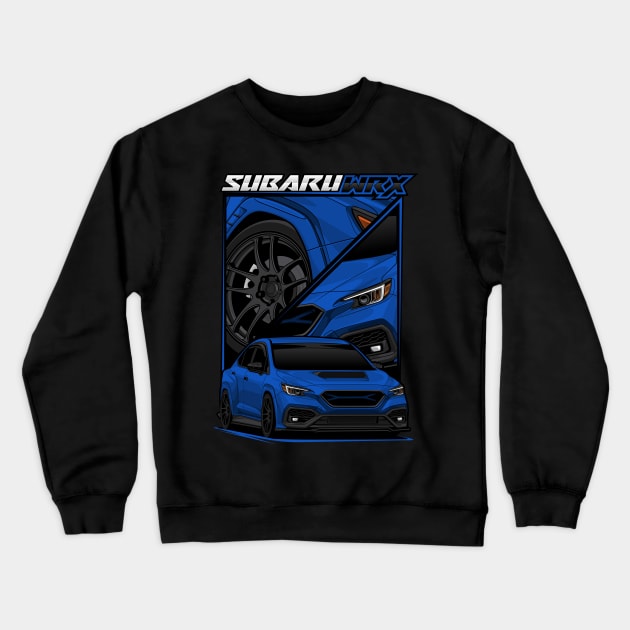 VB WRX in Sapphire Blue Crewneck Sweatshirt by RetroWRX Inc.